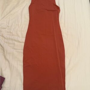 Balance Athletica Asymmetrical Rust Dress